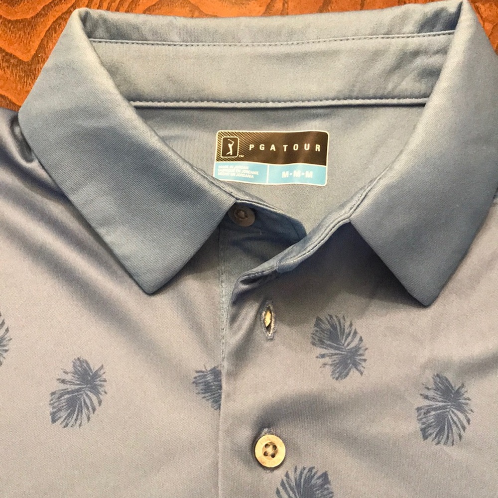 PGA Tour Golf polo shirt size M Beautiful blue